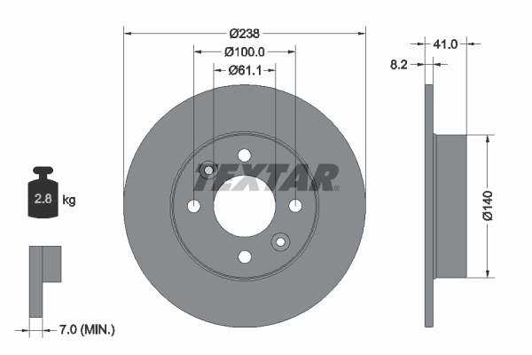 Disc frana 92036003 TEXTAR