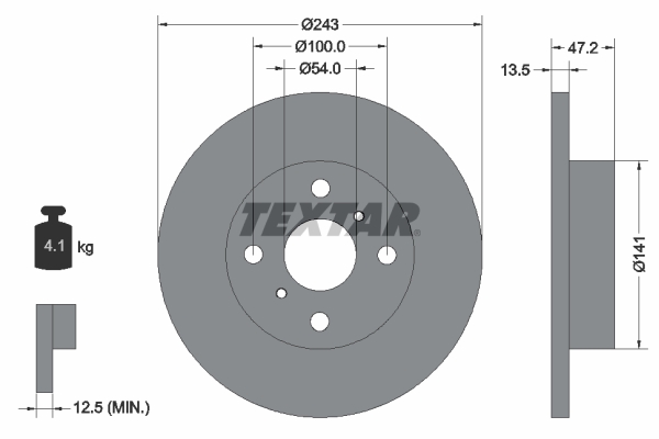 Disc frana 92036700 TEXTAR