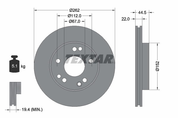 Disc frana 92038600 TEXTAR