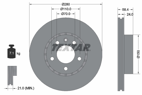 Disc frana 92039300 TEXTAR