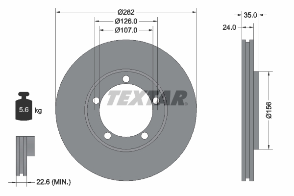 Disc frana 92039600 TEXTAR