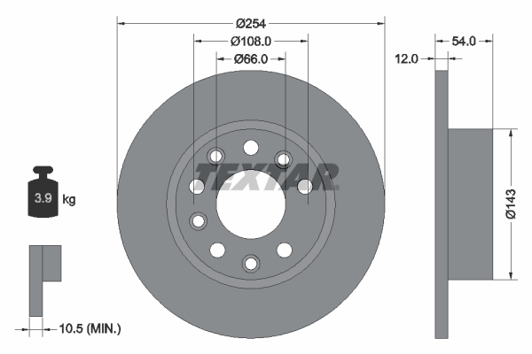 Disc frana 92040400 TEXTAR