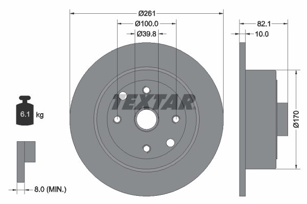 Disc frana 92042000 TEXTAR