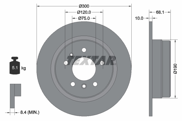 Disc frana 92042600 TEXTAR