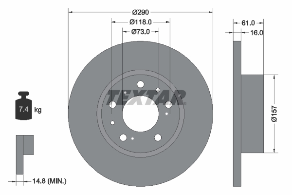 Disc frana 92042900 TEXTAR