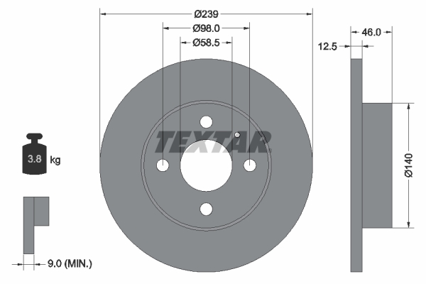 Disc frana 92044000 TEXTAR