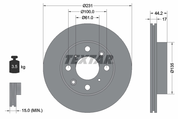 Disc frana 92046500 TEXTAR