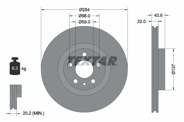 Disc frana 92046803 TEXTAR