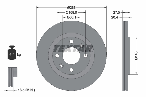 Disc frana 92048103 TEXTAR