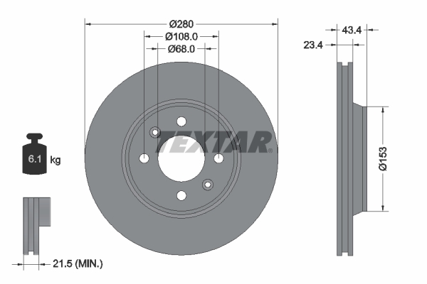 Disc frana 92048400 TEXTAR