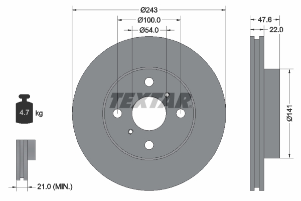 Disc frana 92049900 TEXTAR