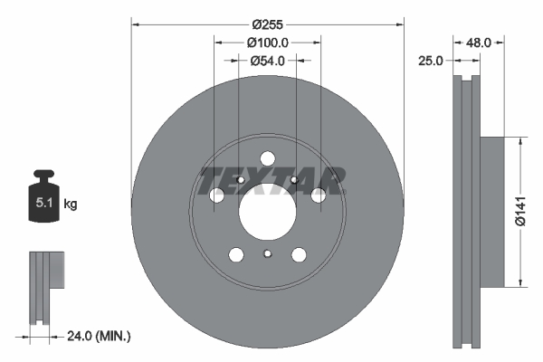 Disc frana 92052900 TEXTAR