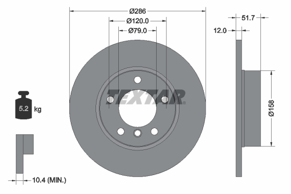 Disc frana 92055503 TEXTAR