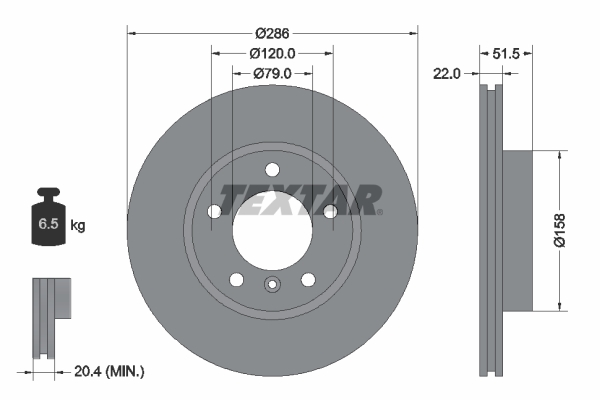 Disc frana 92055605 TEXTAR