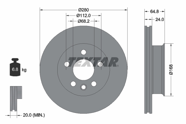 Disc frana 92056000 TEXTAR