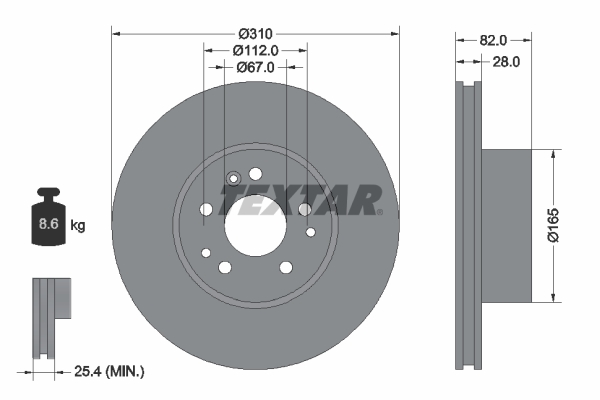 Disc frana 92056700 TEXTAR