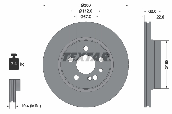 Disc frana 92056800 TEXTAR