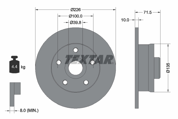 Disc frana 92057200 TEXTAR