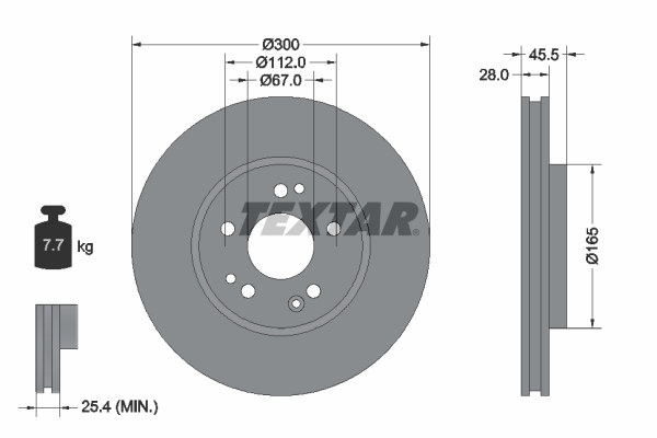 Disc frana 92057900 TEXTAR