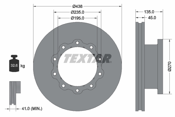 Disc frana 93058200 TEXTAR