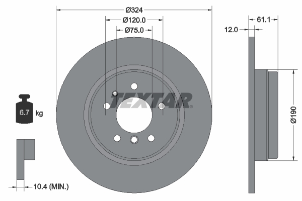 Disc frana 92058400 TEXTAR