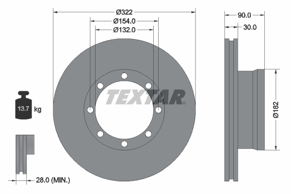 Disc frana 93058800 TEXTAR