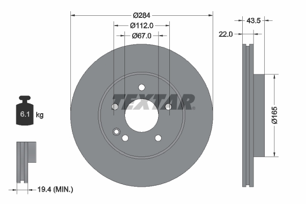 Disc frana 92059405 TEXTAR