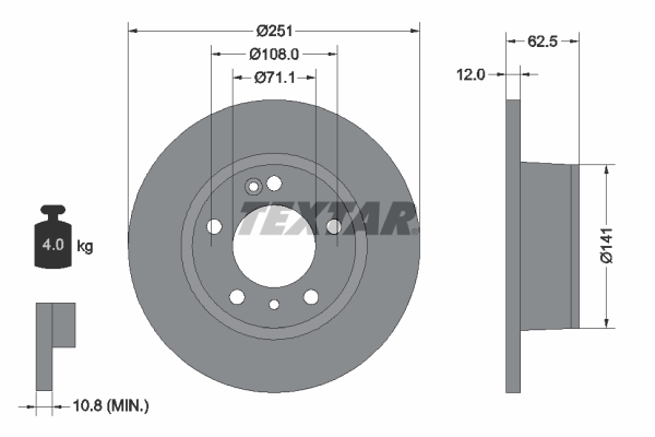 Disc frana 92059900 TEXTAR