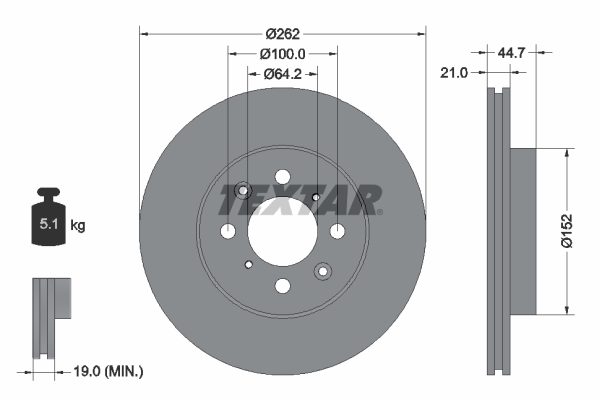 Disc frana 92060903 TEXTAR