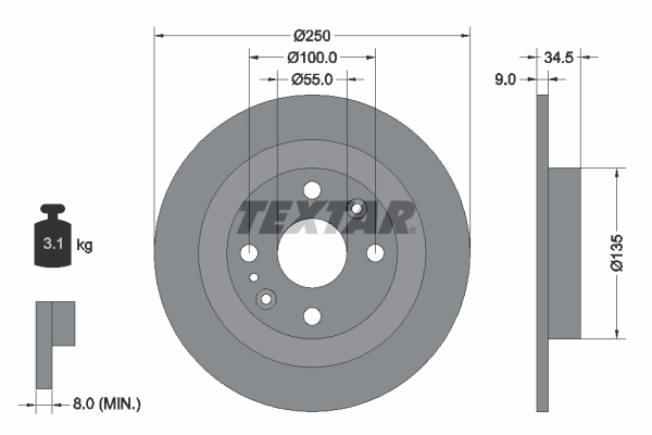 Disc frana 92061700 TEXTAR