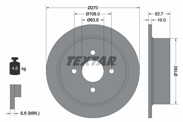Disc frana 92064400 TEXTAR