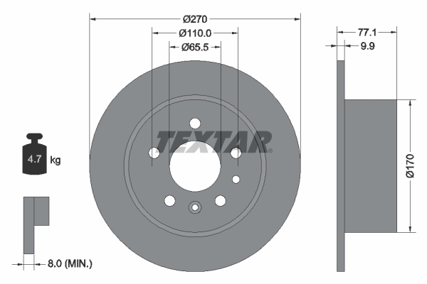 Disc frana 92066300 TEXTAR