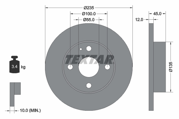 Disc frana 92066600 TEXTAR