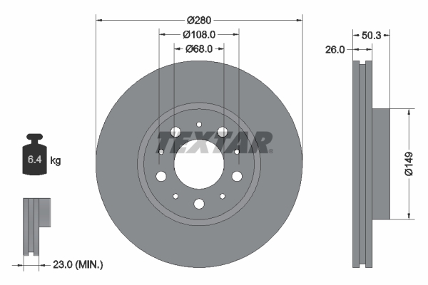 Disc frana 92066703 TEXTAR