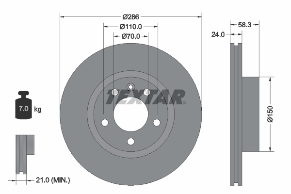 Disc frana 92066903 TEXTAR