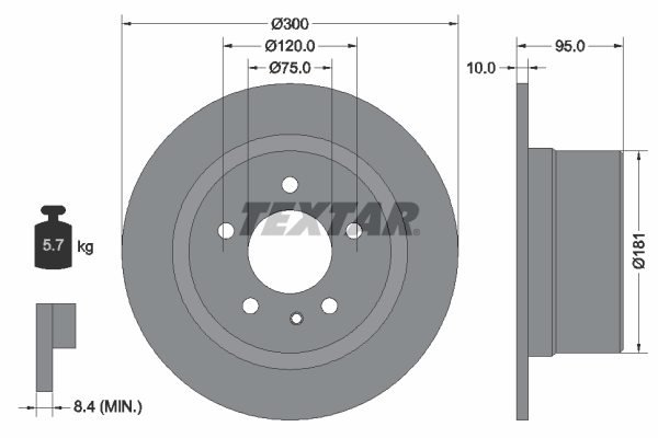 Disc frana 92067500 TEXTAR