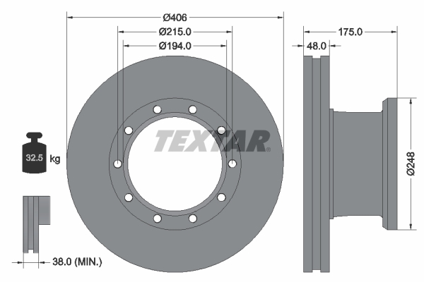 Disc frana 93067600 TEXTAR