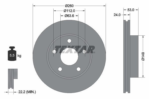 Disc frana 92067700 TEXTAR