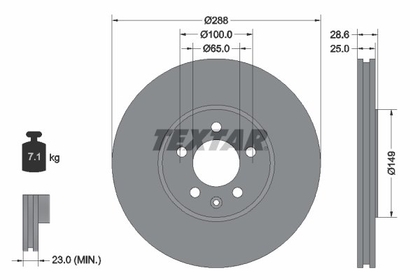 Disc frana 92072800 TEXTAR