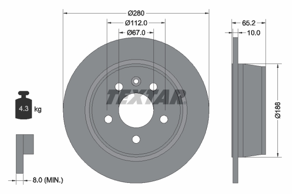 Disc frana 92074503 TEXTAR