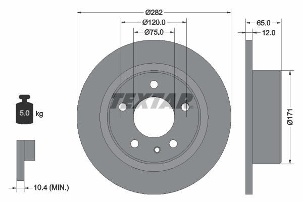 Disc frana 92075200 TEXTAR