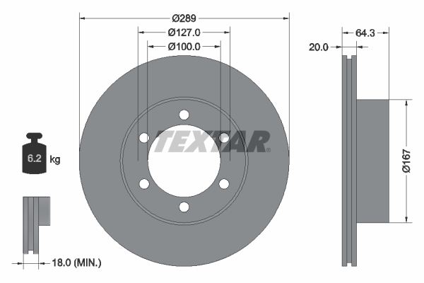 Disc frana 92076300 TEXTAR