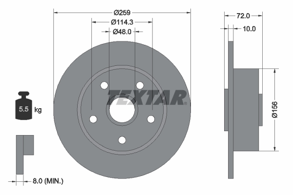 Disc frana 92078900 TEXTAR