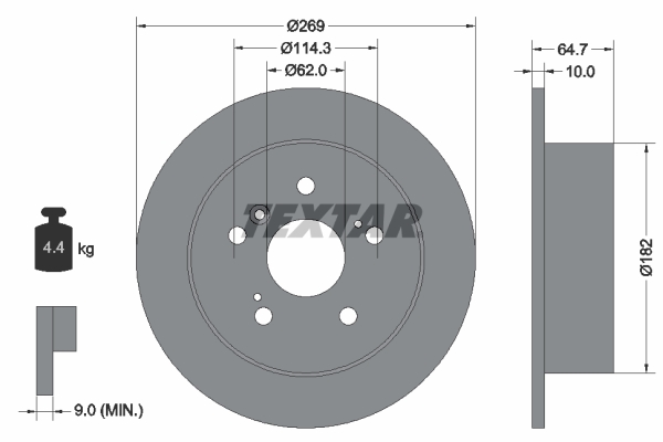 Disc frana 92079300 TEXTAR