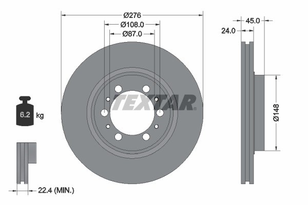 Disc frana 92079800 TEXTAR