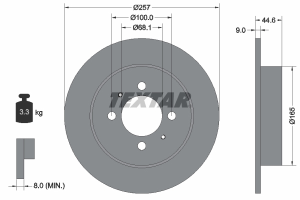 Disc frana 92079900 TEXTAR