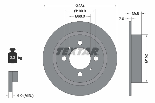 Disc frana 92080000 TEXTAR