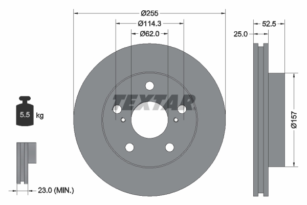 Disc frana 92080800 TEXTAR