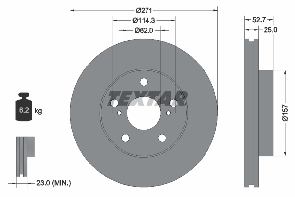 Disc frana 92081000 TEXTAR