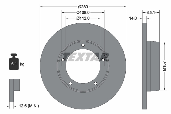 Disc frana 92081100 TEXTAR